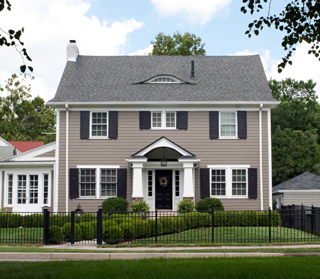 a two-story home with beautiful curb appeal