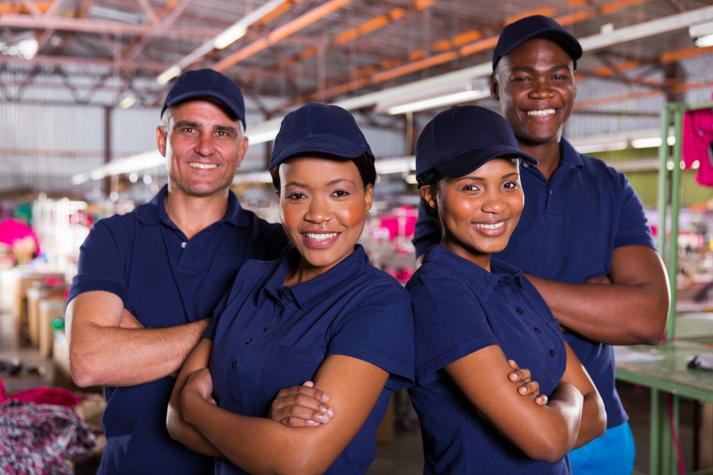 diverse workers of a factory