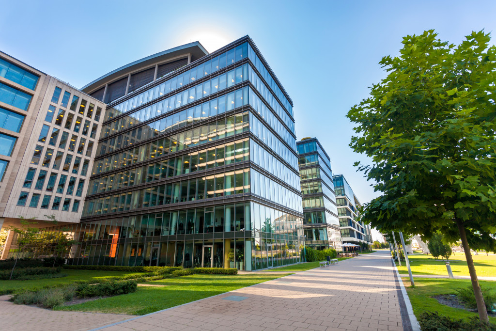 A modern office building in the city