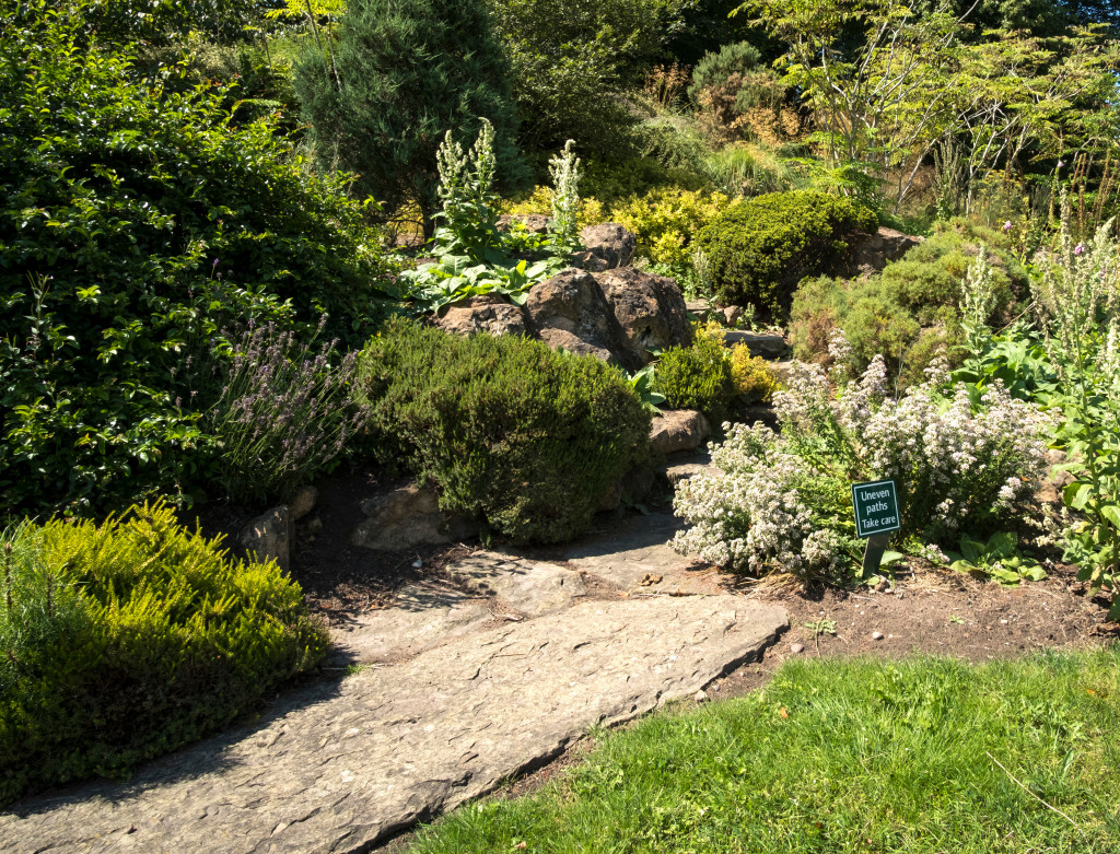 landscaped rockery garden path