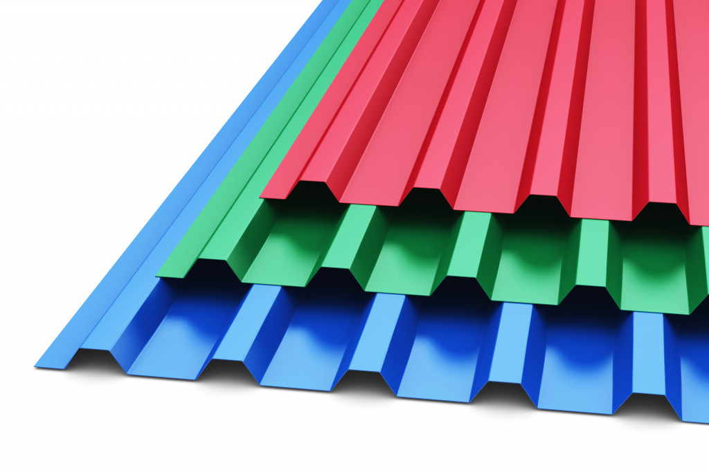 Durable roofing materials with different colors.
