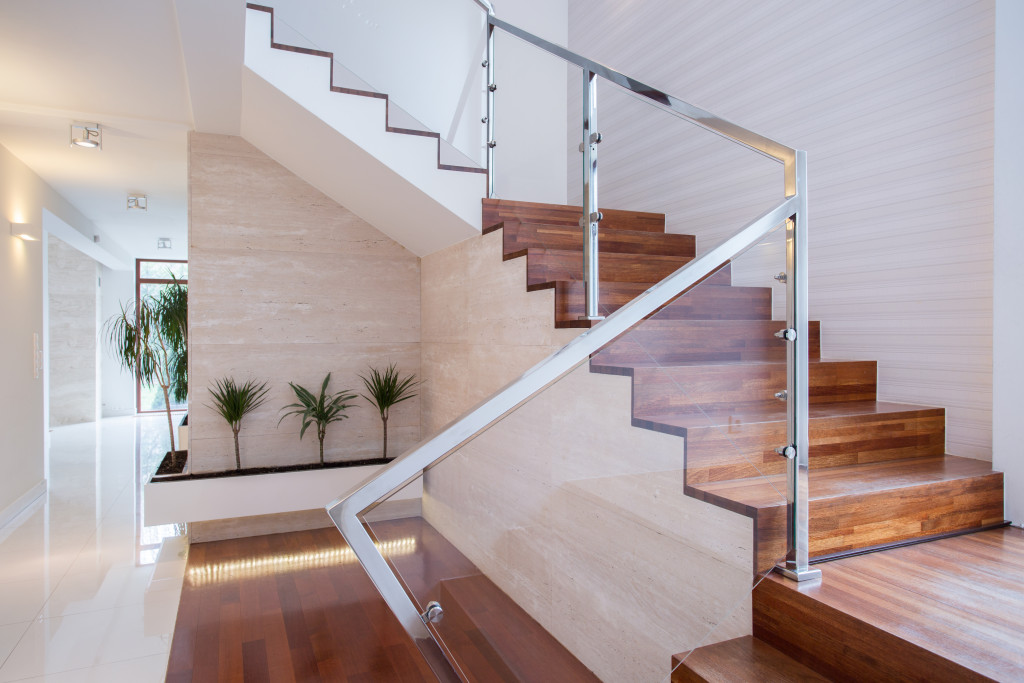 stylish staircase in home interior